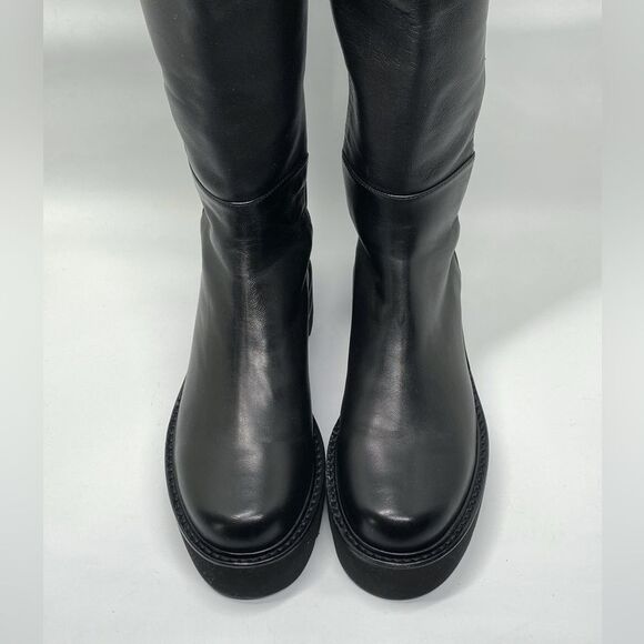 Stuart Weitzman 5050 Over-The-Knee Leather Combat Boots size 4.5 - Picture 5 of 16